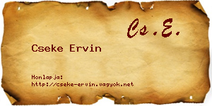 Cseke Ervin névjegykártya